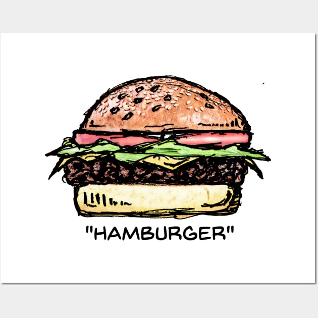 Hamburger Wall Art by ImpArtbyTorg